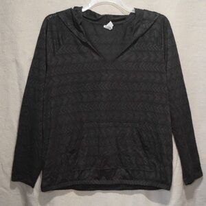 Black Hooded Sweater with Pocket